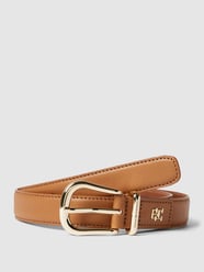 Gürtel mit Label-Applikation in metallic Modell 'CASUAL' von Tommy Hilfiger Braun - 9
