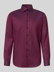 Regular Fit Businesshemd aus Baumwolle mit Kentkragen von Christian Berg Men Bordeaux - 39