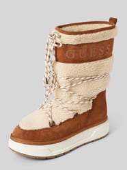 Stiefel mit Label-Print Modell 'UNDELA' von Guess Beige - 29