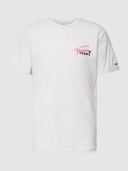 T-Shirt mit Label-Stitching von Tommy Jeans Grau - 37