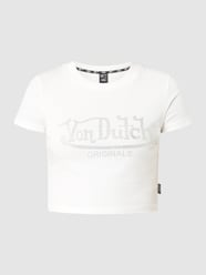 Kort T-shirt van katoen, model 'Andrea' van Von Dutch Wit - 44