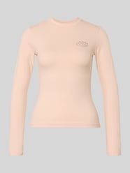 Longsleeve w kroju slim fit z detalem logo od ANOTHER COTTON LAB Fuksjowy - 30