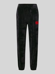 Relaxed fit pyjamabroek van katoenmix, model 'VELVET' van HUGO - 10