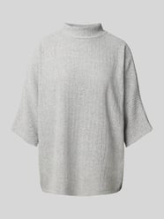 Sweatshirt met opstaande kraag, model 'ISEL' van Soyaconcept Grijs / zwart - 41