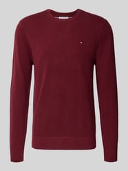 Regular Fit Pullover aus reiner Baumwolle von Tommy Hilfiger Bordeaux - 9