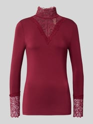Slim fit shirt met lange mouwen van lyocellmix, model 'Marica' van Soyaconcept Bordeaux - 12