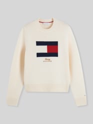 Pullover aus Wolle Kaschmir mit Logo-Intarsie von Tommy Hilfiger - 46