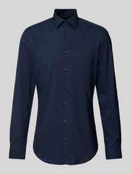 Super Slim Fit Businesshemd mit Kentkragen von Jake*s Blau - 27