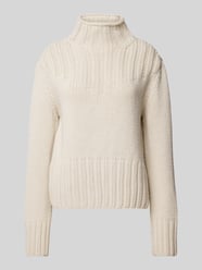 Grobstrickpullover mit Schurwoll-Anteil von Marc O'Polo Beige - 6