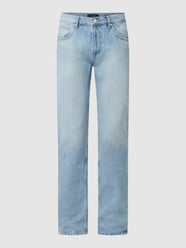 Jeansy o kroju straight fit z bawełny od EIGHTYFIVE Niebieski - 10