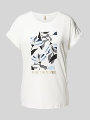 T-shirt met motief- en statementprint, model 'MARICA' van Soyaconcept - 16