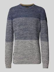 Strickpullover mit gerippten Abschlüssen von PME Legend Blau - 37