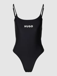 Badpak met labelprint, model 'PURE' van HUGO Grijs / zwart - 20