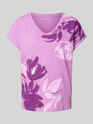T-Shirt mit Allover-Muster von Tom Tailor Pink - 46