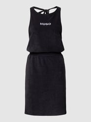 Sweatkleid mit Label-Stitching aus Frottee Modell 'TERRY' von HUGO Schwarz - 25