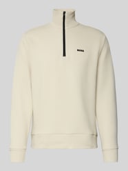 Regular fit sweatshirt met katoen, model 'LEAGUE' van BOSS Green Beige - 11