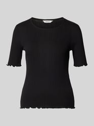 T-Shirt mit Wellensaum und Rundhalsausschnitt Modell 'UNICA' von b.young - 26