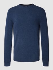 Pullover met wol in effen design van Christian Berg Men Blauw / turquoise - 38