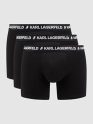 Trunks mit Stretch-Anteil im 3er-Pack von Karl Lagerfeld Grau / Schwarz - 23