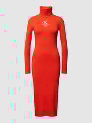 Midi-jurk met labelprint van Calvin Klein Jeans Oranje - 9