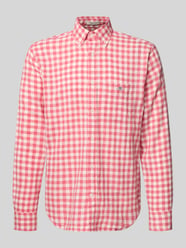 Regular Fit Leinenhemd mit Baumwoll-Anteil Modell 'GINGHAM' von GANT Pink - 11