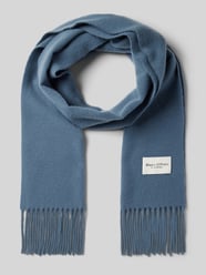 Schal mit Fransen von Marc O'Polo Blau - 7