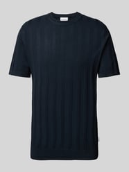 T-shirt met structuurmotief van Lindbergh - 1
