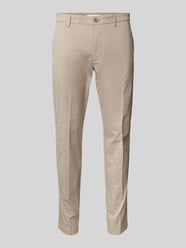 Chino met persplooien, model 'AJEND' van Drykorn Beige - 4