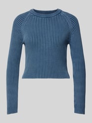 Regular Fit Strickpullover mit verwaschener Optik Modell 'REAL' von Vero Moda Blau - 18