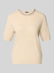 Regular Fit T-Shirt mit Ziersteinbesatz und Viskose-Kaschmir-Anteil Modell 'Krissi' von JOOP! Beige - 7