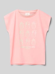 T-Shirt mit Motiv-Print von s.Oliver RED LABEL Pink - 16