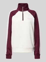 Sweatshirt mit Troyer-Kragen Modell 'SIMA' von TheJoggConcept Bordeaux - 2