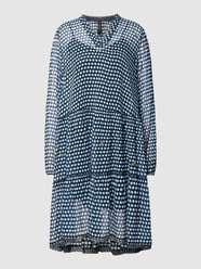 Knielanges Kleid mit Allover-Muster von Marc Cain Schwarz - 33