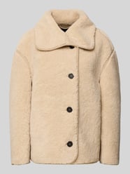 Jack van teddybont met knoopsluiting, model 'Hafine' van OPUS Beige - 18