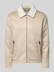 Regular Fit Bomberjacke mit Kunstfellkragen Modell 'ROYCE' von ONLY & SONS Beige - 18