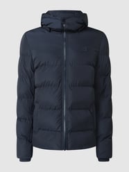 Steppjacke mit abnehmbarer Kapuze Modell 'HOODED PUFFER JACKET' von URBAN CLASSICS Blau - 40