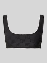 Góra od bikini z fakturowanym wzorem model 'TERRY MONO_BRALETTE' od HUGO - 18