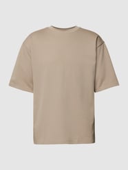 T-shirt z okrągłym dekoltem od JAKE*S STUDIO MEN Brązowy - 6