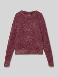 Sweter z dzianiny o kroju regular fit z efektem błyszczącym model ‘PIUMO GLITTER’ od ONLY - 30