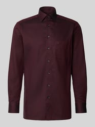 Modern fit zakelijk overhemd met kentkraag van OLYMP Bordeaux - 12