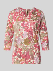Bluzka o kroju regular fit z mieszanki wiskozy model 'Felicity' od Soyaconcept Fuksjowy - 30