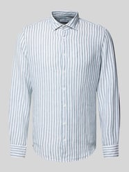 Slim Fit Leinenhemd aus reinem Leinen mit Kentkragen von SEIDENSTICKER - 8