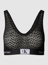 Biustonosz typu bralette z elastycznym paskiem z logo od Calvin Klein Jeans Czarny - 22