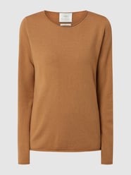 Sweter z mieszanki wełny merino i kaszmiru  od Fynch-Hatton Brązowy - 48