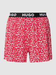 Pyjama-Shorts mit elastischem Logo-Bund Modell 'UNITE' von HUGO Rot - 17