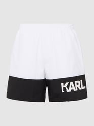 Badehose mit Eingrifftaschen von Karl Lagerfeld Beachwear Weiß - 28