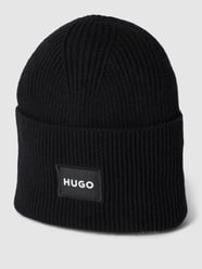 Beanie mit Label-Applikation Modell 'Xaff' von HUGO Schwarz - 19