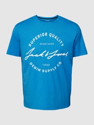 T-shirt PLUS SIZE z nadrukiem z logo od Jack & Jones Plus Niebieski - 21