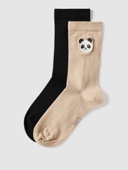 Sokken in effen design in een set van 2 paar van Jake*s Casual Grijs / zwart - 14