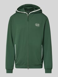 Sweatjacke mit Logo und Zweiwege-Reißverschluss von EA7 Emporio Armani - 40